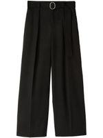 Jil Sander belted wide-leg wool trousers - Noir - thumbnail