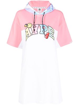 AAPE BY *A BATHING APE® robe-sweat à logo imprimé - Rose