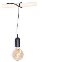 Fitting Zwart - plastic - E27 - IP20 - 2M - hanglamp - inclusief LED Retro lamp - thumbnail