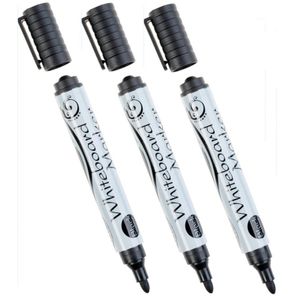 3x Whiteboard markers / stiften zwart