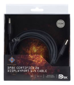 DELTACO GAMING GAM-060 DisplayPort-kabel DisplayPort Aansluitkabel DisplayPort-stekker, DisplayPort-stekker 2.00 m Zwart 8K UHD