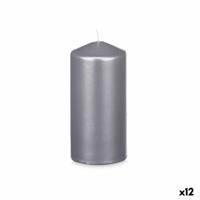 Kaars Zilverkleurig 7 x 15,5 x 7 cm (12 Stuks)