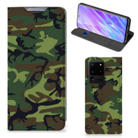 Samsung Galaxy S20 Ultra Hoesje met Magneet Army Dark - thumbnail