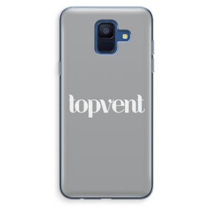 Topvent Grijs Wit: Samsung Galaxy A6 (2018) Transparant Hoesje