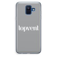 Topvent Grijs Wit: Samsung Galaxy A6 (2018) Transparant Hoesje