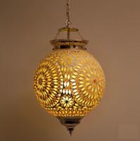 Hanglamp bol Roya bruin/beige in 2 maten