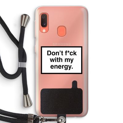 My energy: Samsung Galaxy A20e Transparant Hoesje met koord