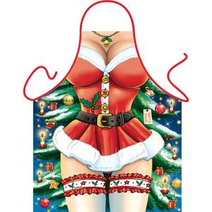 Carnaval verkleed keuken of bbq schort - Sexy Kerstvrouw - cadeau - Dames