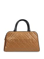 CHANEL Pre-Owned sac fourre tout à patch logo (années 2000) - Marron - thumbnail