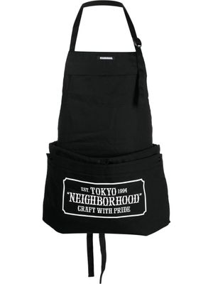 Neighborhood tablier à logo imprimé - Noir