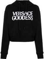 Versace hoodie à logo Versace Goddess - Noir