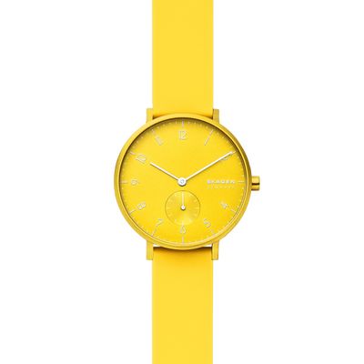 Horlogeband Skagen SKW1122 / SKW2820 Silicoon Geel 16mm