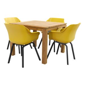 Hartman Sophie tuinstoel curry yellow/Rome brown 100 cm. - 5-delig