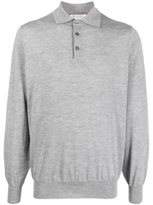 Brunello Cucinelli polo en maille - Gris