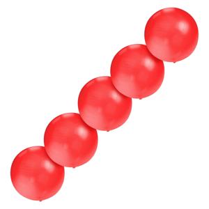 Grote ballonnen 60 cm - Set van 5x stuks - rood - Feestartikelen/versiering - verjaardag