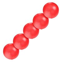 Grote ballonnen 60 cm - Set van 5x stuks - rood - Feestartikelen/versiering - verjaardag