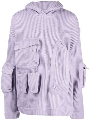 Who Decides War pocketed long-sleeve hoodie - Paars Who Decides War pocketed long-sleeve hoodie - Paars