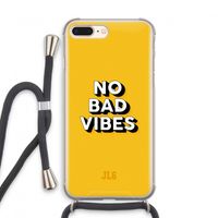 No Bad Vibes: iPhone 8 Plus Transparant Hoesje met koord