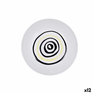 Diep bord Bidasoa Zigzag Multicolour Keramisch 20 cm (12 Stuks)
