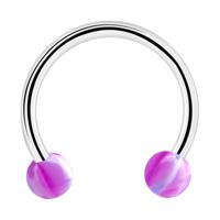 Circular barbell Chirurgisch staal 316L / Acryl Circular Barbells - thumbnail