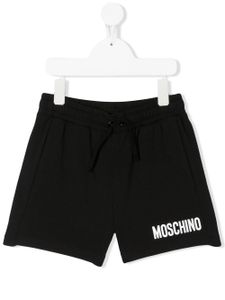 Moschino Kids short à logo imprimé - Noir