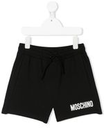 Moschino Kids short à logo imprimé - Noir - thumbnail