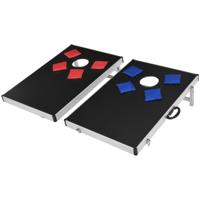 Spelbord Klassieke Premium Middel Gat Spel Geschikt voor Meerdere Spelers & Vol van Geluk Wordt Geleverd met 8 Zandzakken (Rood & Blauw)