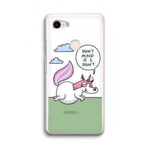Unicorn: Google Pixel 3 Transparant Hoesje