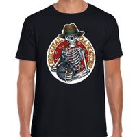 Original gangster skelet Halloween verkleed t-shirt zwart voor heren - thumbnail