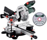 Metabo afkortzaag kgs 216 m set met trekfunctie | nieuwste model + extra zaagblad - 613216900