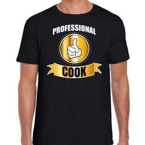 Professional cook / professionele kok t-shirt zwart heren - Kok cadeau shirt