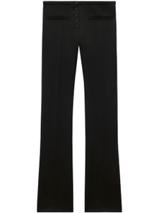 Courrèges pantalon évasé à taille basse - Noir