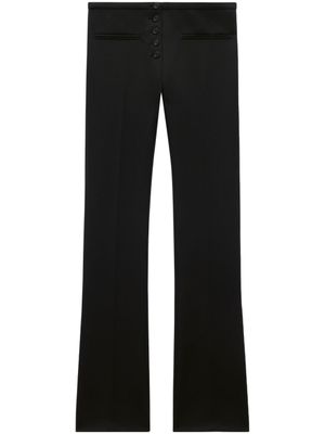 Courrèges pantalon évasé à taille basse - Noir