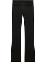 Courrèges pantalon évasé à taille basse - Noir