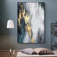 abstracte gouden schilderijen op canvas handgemaakt rijk getextureerd acryl schilderij moderne kunst aan de muur handgeschilderd kunstwerk folie groen olieverfschilderij voor woonkamer kantoor Lightinthebox