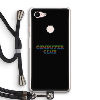 Retro: Pixel 3 Transparant Hoesje met koord