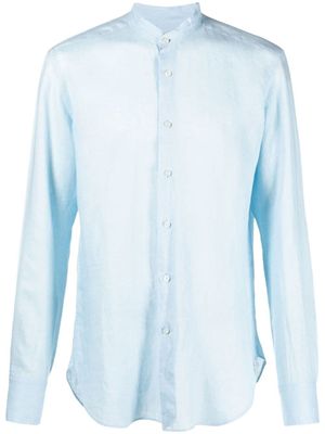 PENINSULA SWIMWEAR chemise boutonnée à col montant - Bleu