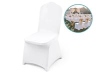 4 Spandex stoelhoezen - Wit