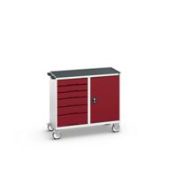 Bott Verso Mobiele Kast | 1050x550x965mm | 6 Laden | 1 Deur | Top Tray | RAL 3004 - 16927125.24