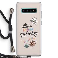 Tough Life: Samsung Galaxy S10 Plus Transparant Hoesje met koord