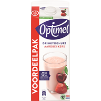Optimel Drinkyoghurt Aardbei Kers 0% Vet 1.5L bij Jumbo