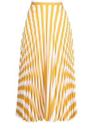 Maison Martin Margiela Pre-Owned jupe plissée à rayures (2018) - Jaune