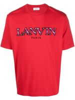 Lanvin t-shirt à logo brodé - Rouge