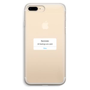 Reminder: iPhone 7 Plus Transparant Hoesje