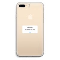 Reminder: iPhone 7 Plus Transparant Hoesje