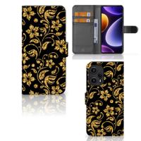 Xiaomi Poco F5 Hoesje Gouden Bloemen