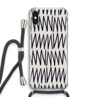Marrakech Zigzag: iPhone X Transparant Hoesje met koord Marrakech Zigzag: iPhone X Transparant Hoesje met koord
