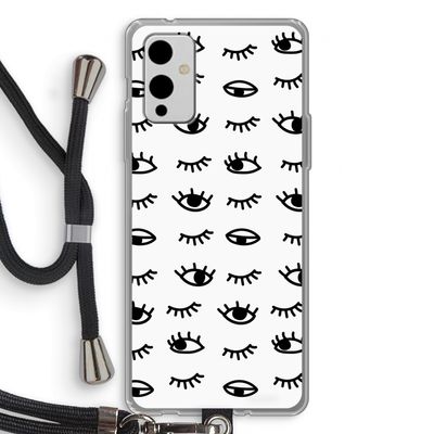 Eye pattern #2: OnePlus 9 Transparant Hoesje met koord