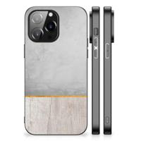 iPhone 14 Pro Max Houten Print Telefoonhoesje Wood Concrete