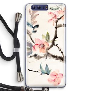 Japanse bloemen: Honor 9 Transparant Hoesje met koord